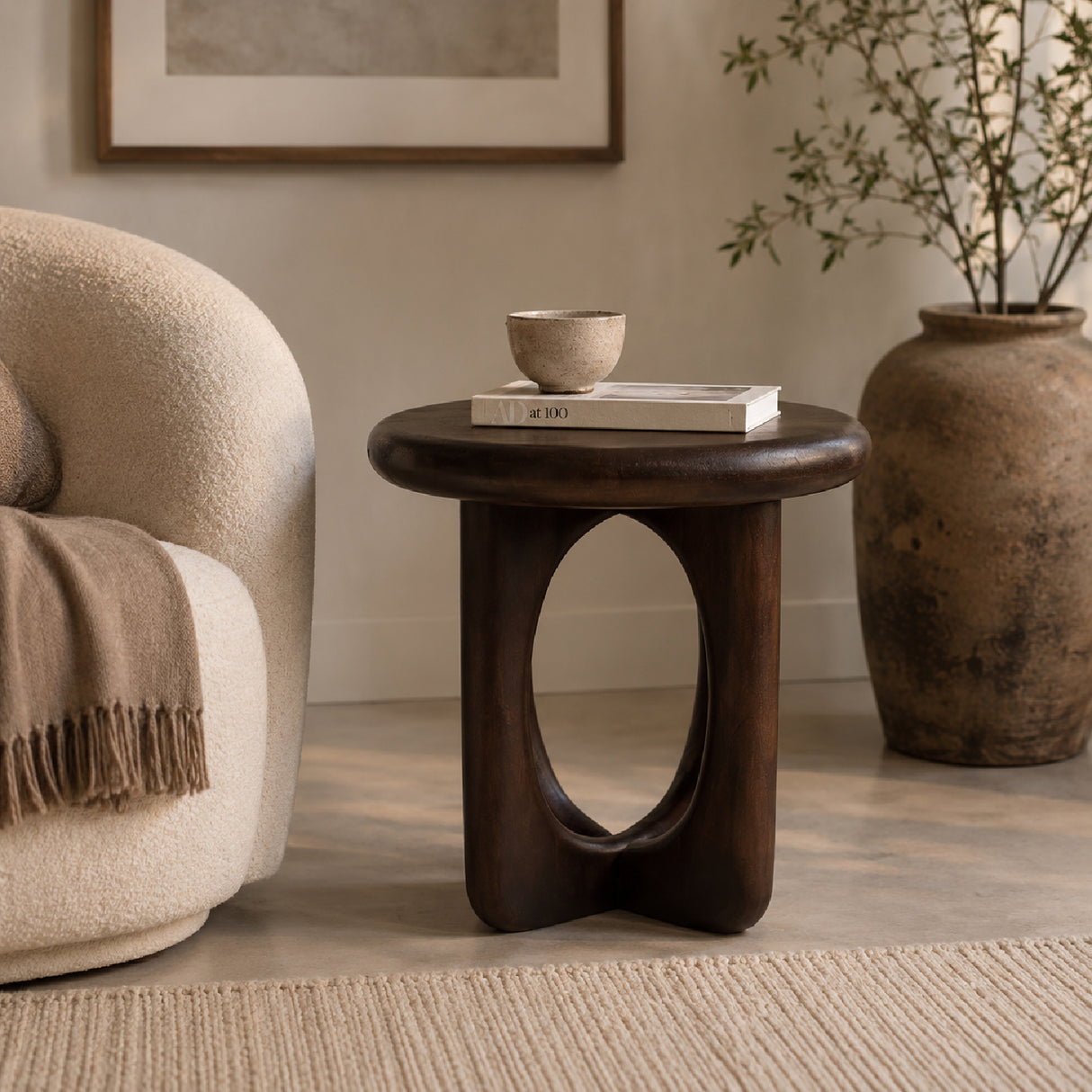   Modern European furniture - Brown Mango Wood Side Table - www.oroa.com | Oroa.com