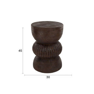   Modern European furniture - Brown Wooden Fluted Side Table - www.oroa.com | Oroa.com