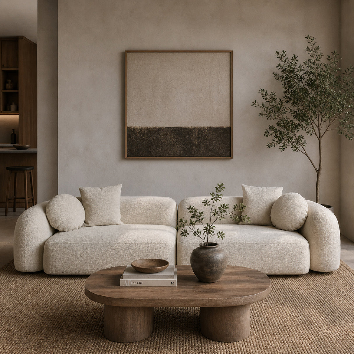   Modern European furniture - Beige 4-Seater Sectional Sofa - www.oroa.com | Oroa.com