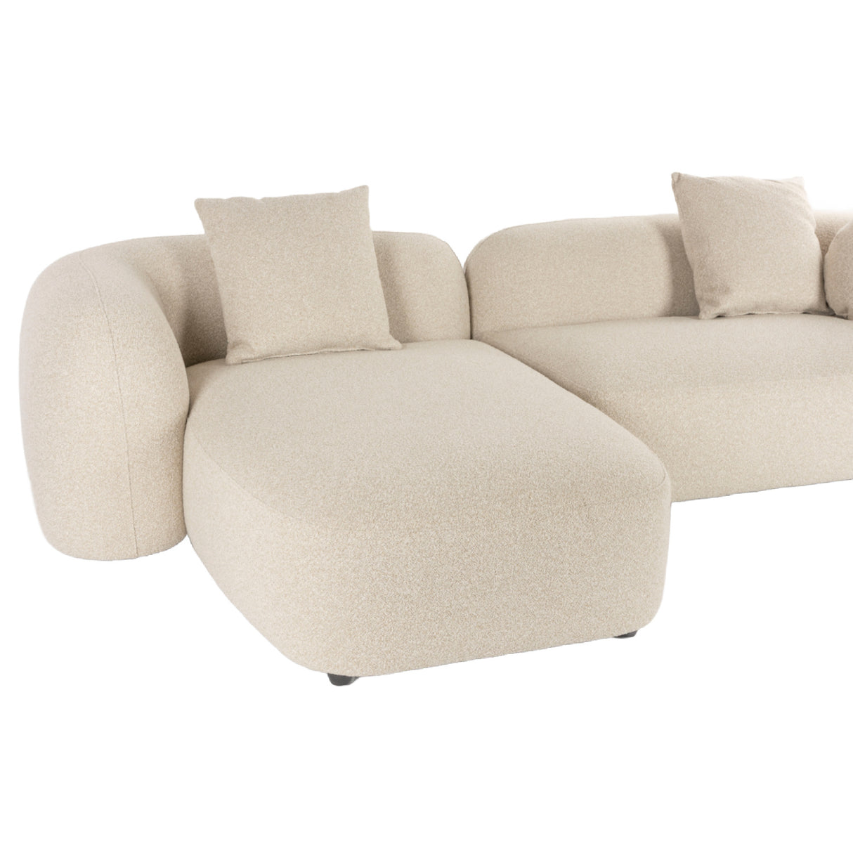   Beige Sofa with Chaise Lounge | Oroa.com