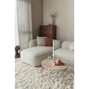   Beige Sofa with Chaise Lounge | Oroa.com