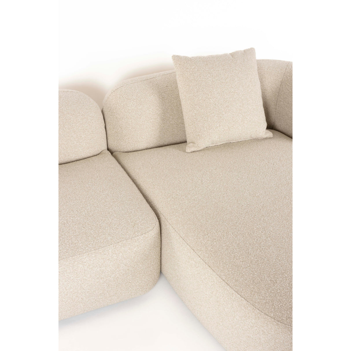   Beige Sofa with Chaise Lounge | Oroa.com
