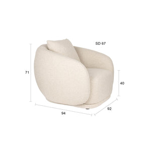   Modern furniture - Beige Chunky Lounge Chair - www.oroa.com | Oroa.com
