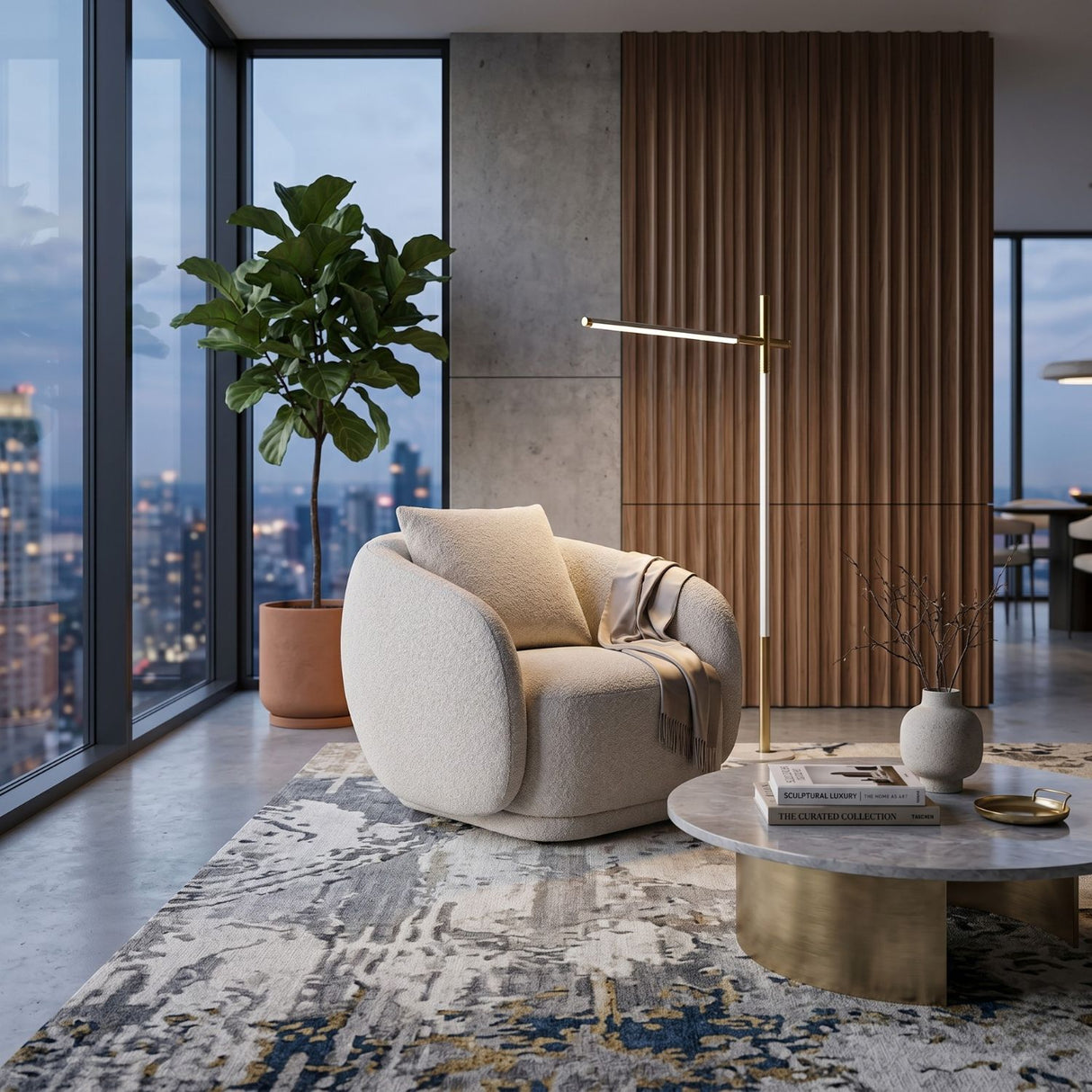   Modern furniture - Beige Chunky Lounge Chair - www.oroa.com | Oroa.com