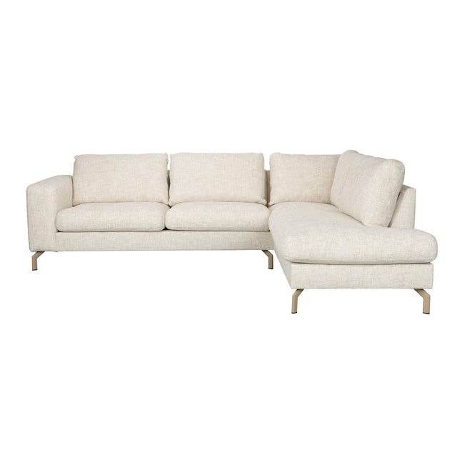 Modern furniture - Beige Fabric Corner Sofa - www.oroa.com