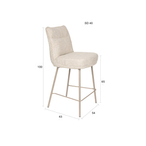   Upholstered High-Back Counter Stools (2) | Oroa.com