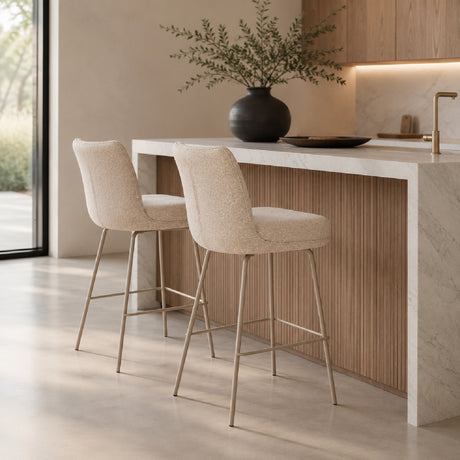   Modern furniture - Upholstered High-Back Counter Stools (2) - www.oroa.com | Oroa.com