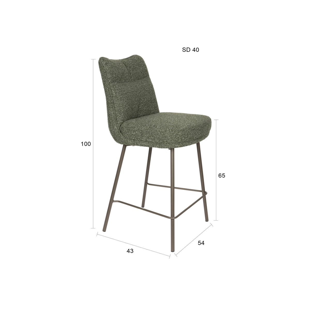   Upholstered High-Back Counter Stools (2) | Oroa.com