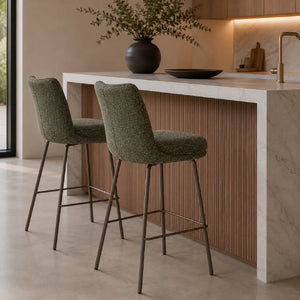   Upholstered High-Back Counter Stools (2) | Oroa.com