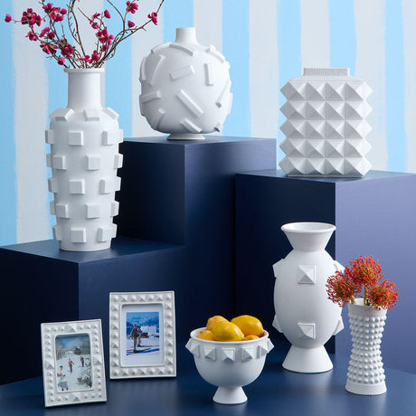Studded White Porcelain Bowl | Jonathan Adler Charade | Oroa.com