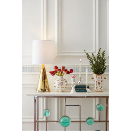 Gold Silhouettes Porcelain Vase | Jonathan Adler Botanist | Oroa.com