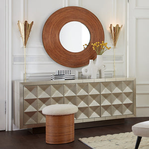 Nickel-Plated Faceted Sideboard | Jonathan Adler Talitha | Oroa.com