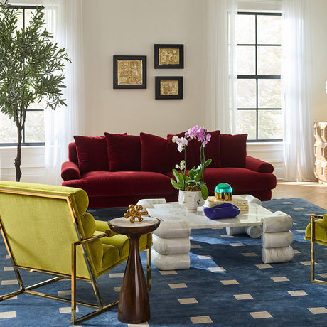 Orb Feet Velvet Sofa | Jonathan Adler Greenwich | Oroa.com