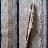 Beige and Ivory Striped Pillow