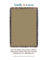 Henry — Goldenrod Colorway - Reversible Woven Blanket with Fringe