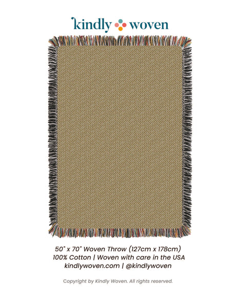 Henry — Goldenrod Colorway - Reversible Woven Blanket with Fringe