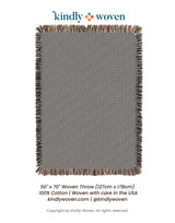Henry — Stone Colorway - Reversible Woven Blanket with Fringe