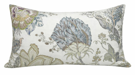 Kalamkari Aqua Throw Pillow Cover | DEKOWE Thibaut