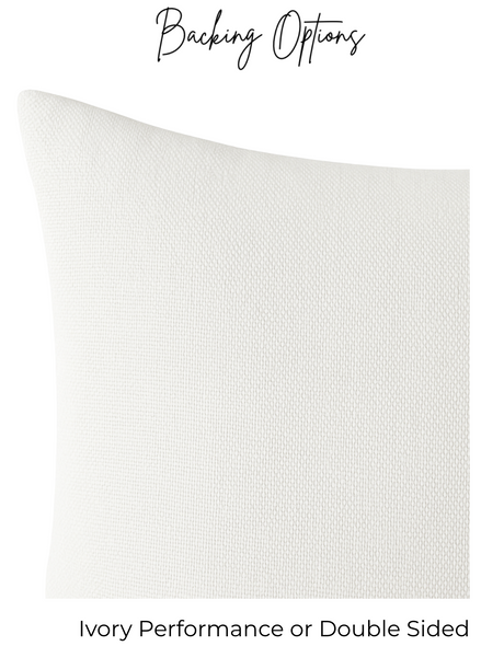 Billy Embroidered Pillow Cover in Natural, Indoor Outdoor Pillow - Schumacher Textiles