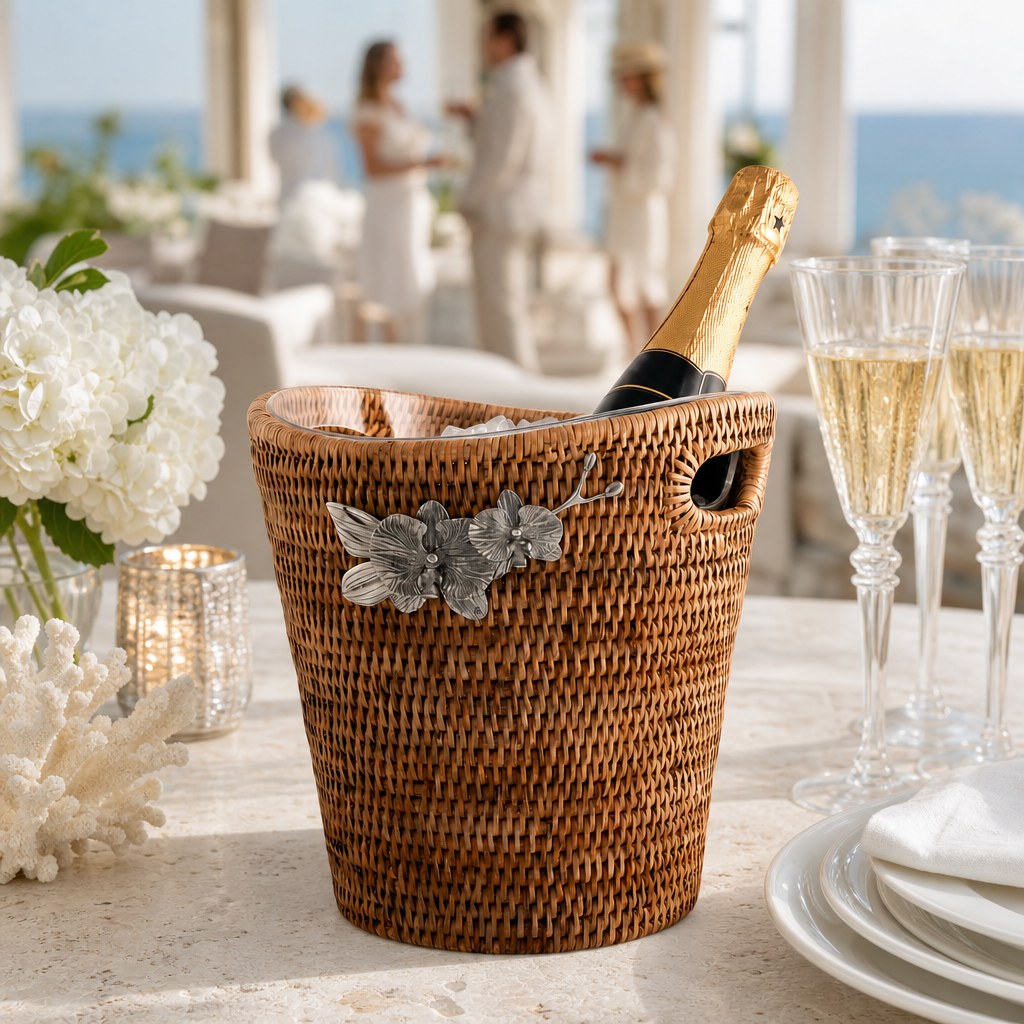 Hand-Woven Orchid Champagne Bucket - OROA