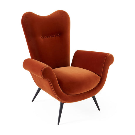 Rolled Arm Velvet Lounge Chair | Jonathan Adler Juliet | Oroa.com