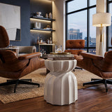 Modern European furniture - Twisted Hourglass Ceramic Garden Stool - www.oroa.com