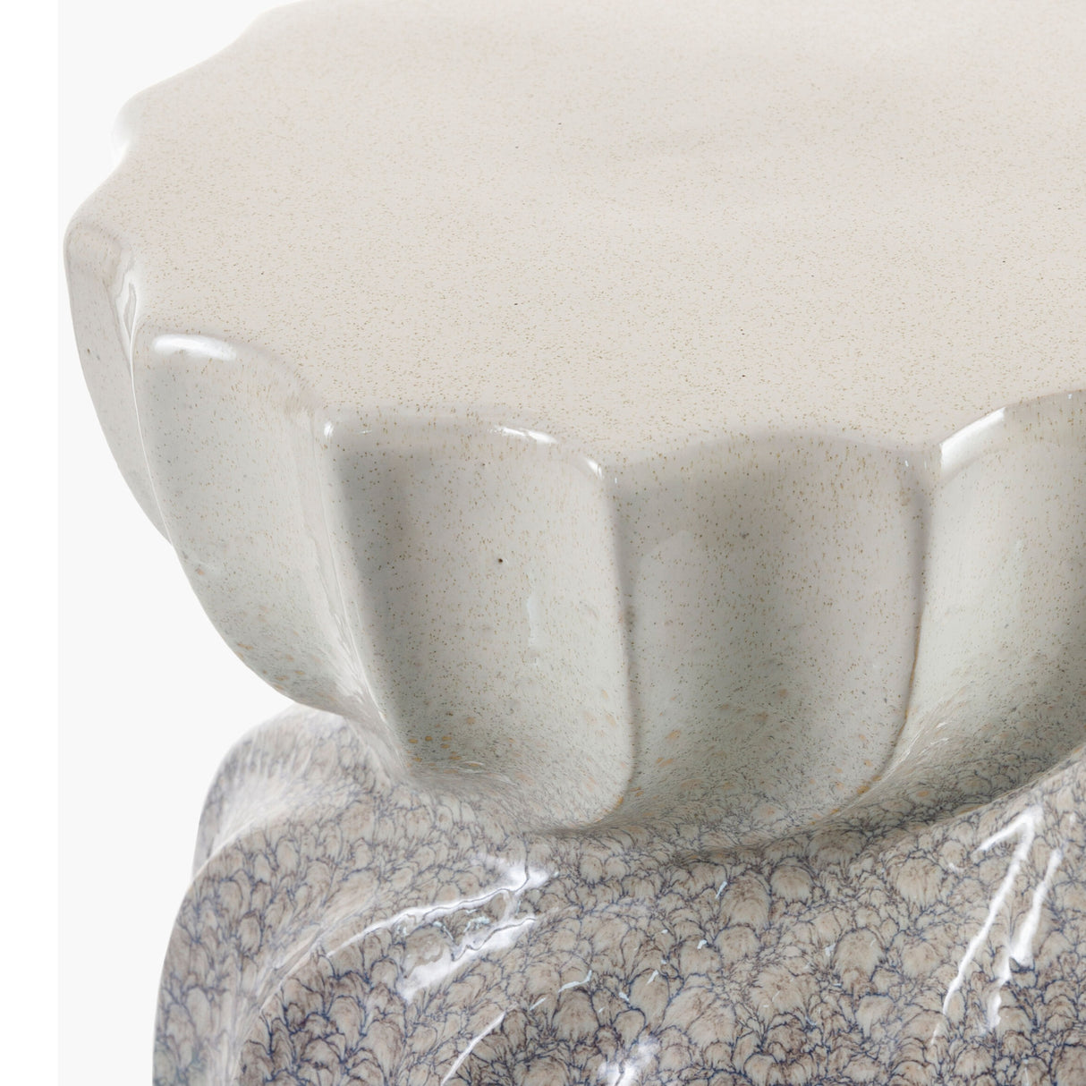   Twisted Hourglass Ceramic Garden Stool | Oroa.com