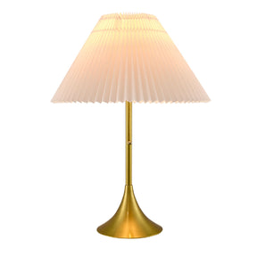 Modern European furniture - White Cotton Pleated Table Lamp - www.oroa.com