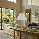 Modern European furniture - White Cotton Pleated Table Lamp - www.oroa.com