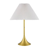 Modern European furniture - White Cotton Pleated Table Lamp - www.oroa.com