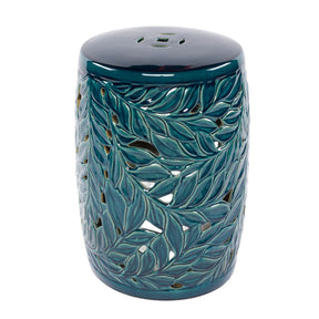 Modern European furniture - Carved Green Ceramic Garden Stool - www.oroa.com