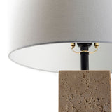 Modern European furniture - Beige Travertine Accent Table Lamp - www.oroa.com