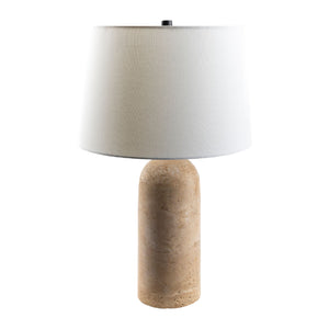   Travertine Base Accent Table Lamp | Oroa.com
