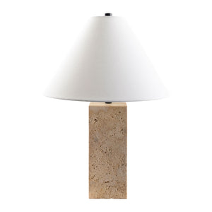   Beige Travertine Table Lamp | Oroa.com