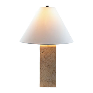   Beige Travertine Table Lamp | Oroa.com