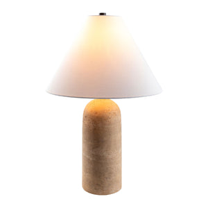   Empire Shade Travertine Table Lamp | Oroa.com