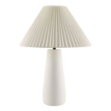 Modern European furniture - Pleated White Cotton Table Lamp - www.oroa.com