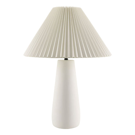 Modern European furniture - Pleated White Cotton Table Lamp - www.oroa.com