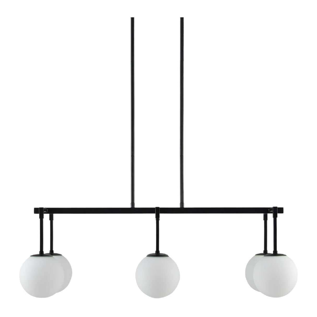   White Sphere 6-Light Linear Chandelier | Oroa.com