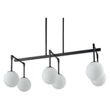 Modern European furniture - White Sphere 6-Light Linear Chandelier - www.oroa.com