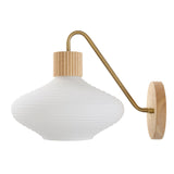 Modern European furniture - White Blown Glass Wall Lamp - www.oroa.com