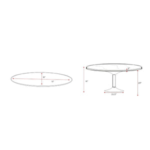   Oval Pedestal Dining Table | Oroa.com
