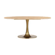 Modern European furniture - Oval Gold Base Dining Table - www.oroa.com