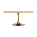 Modern European furniture - Oval Gold Base Dining Table - www.oroa.com