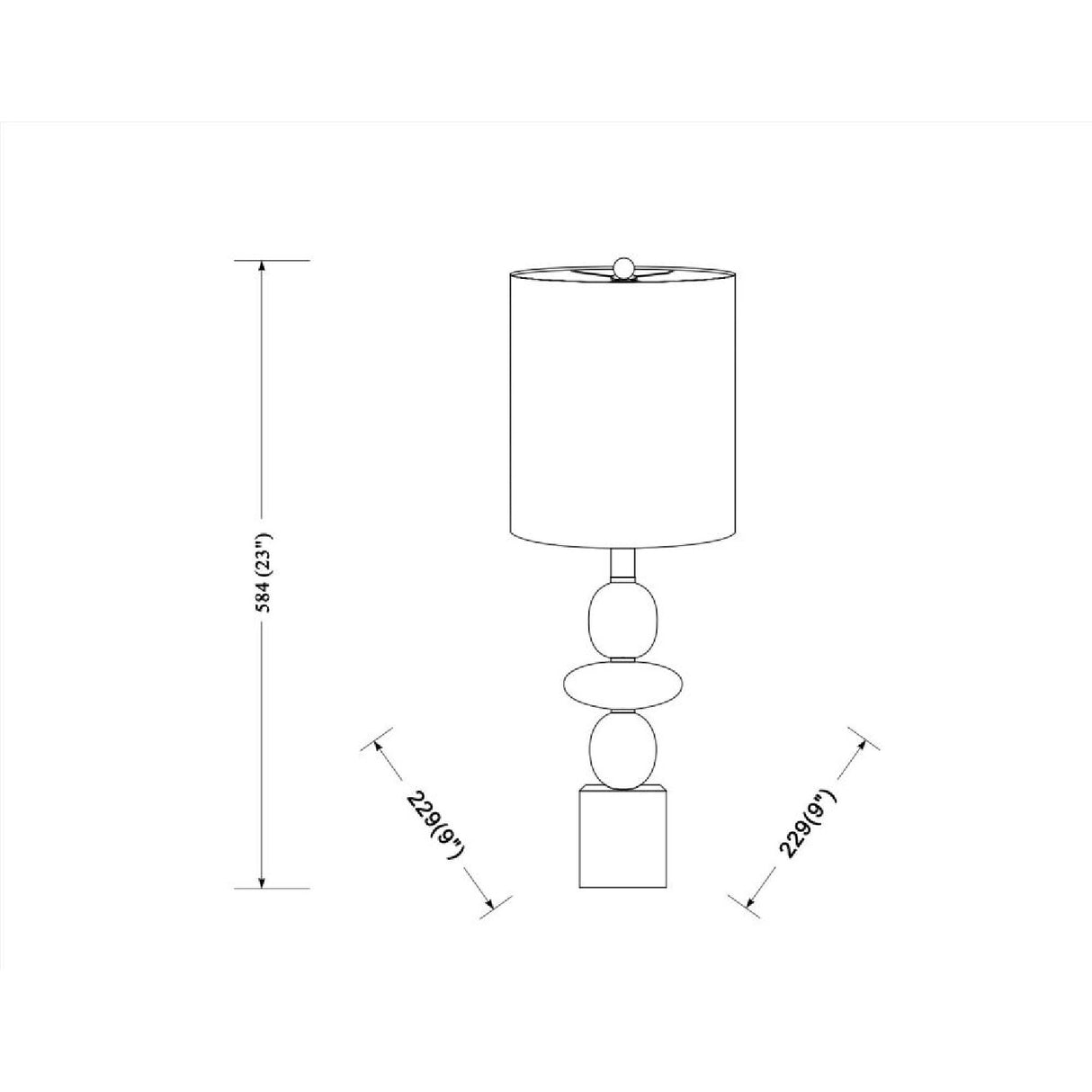   Geometric Stacked Linen Table Lamp | Oroa.com