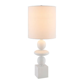 Modern European furniture - Geometric Stacked Linen Table Lamp - www.oroa.com
