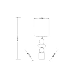   Geometric Stacked Linen Table Lamp | Oroa.com