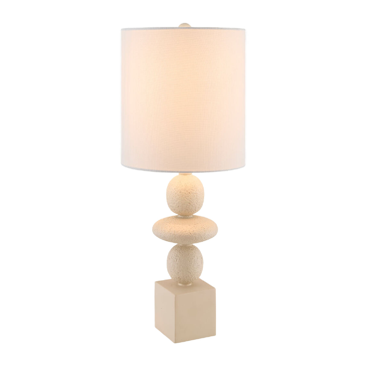   Geometric Stacked Linen Table Lamp | Oroa.com