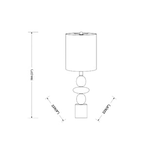   Geometric Stacked Linen Table Lamp | Oroa.com