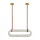 White Elongated Linear Pendant Lamp | Kuda Home Annilo -www.oroa.com